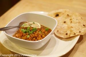 roti with lentils