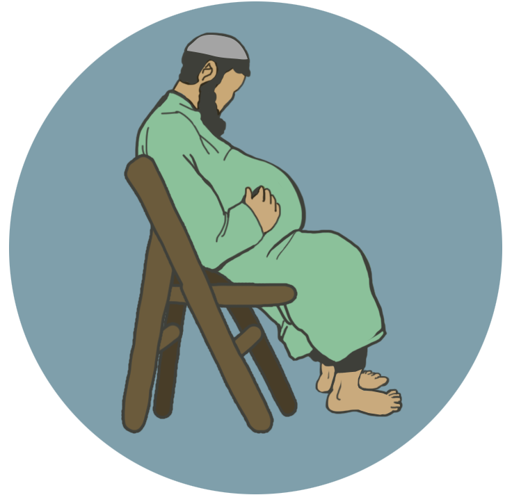 sitting muslim praying